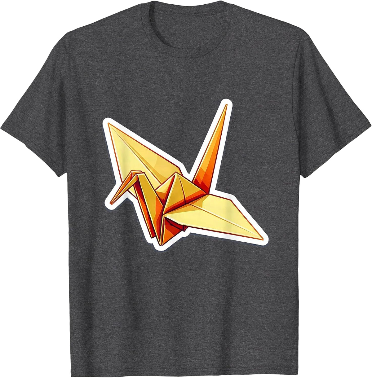 Men's Detention Slip Paper Crane Substitute Teacher T-Shirt - Dark Heather Grey