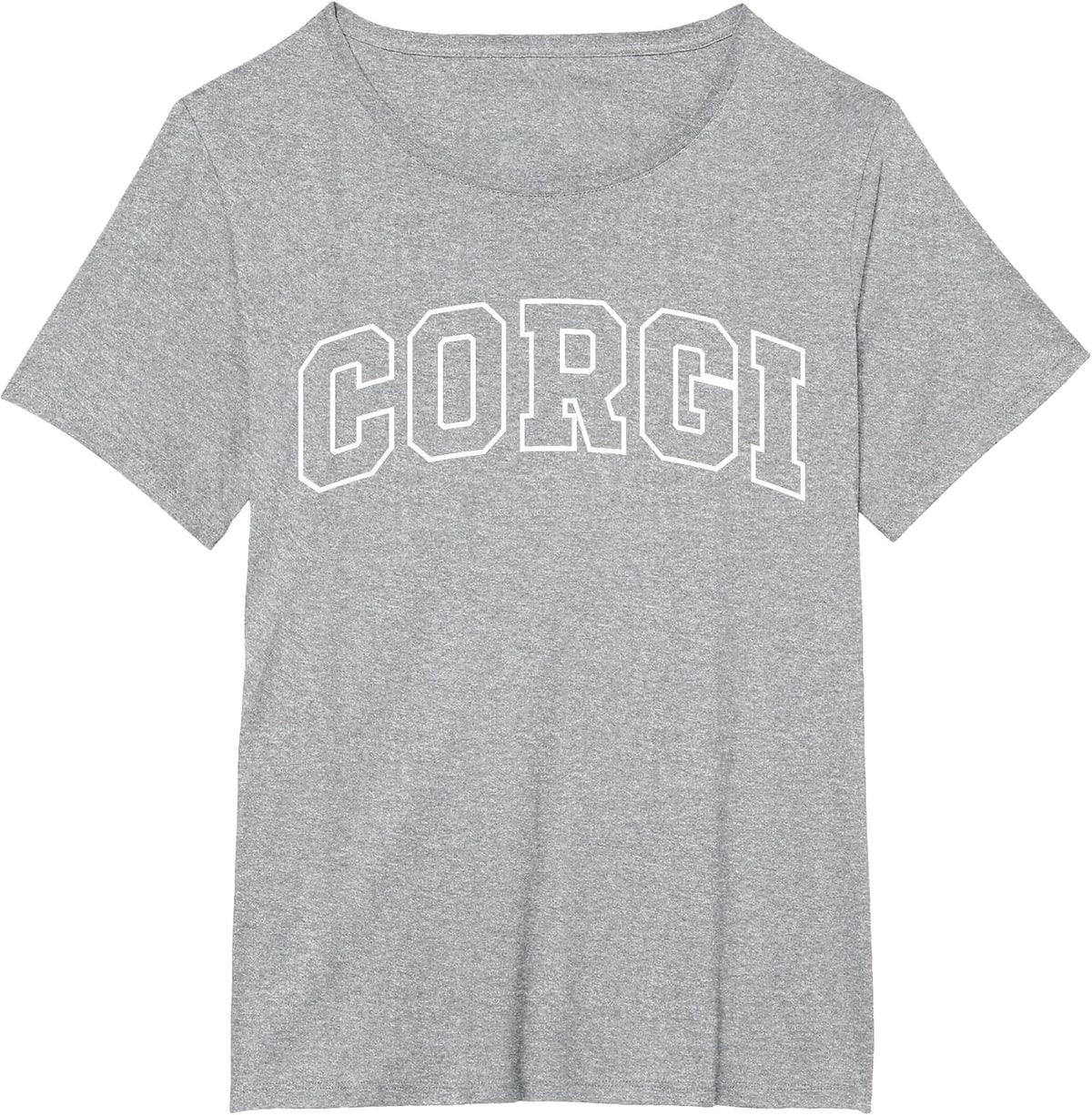 Corgi Funny Athletic Lettering Pet Owner Dog Lover T-Shirt - Heather Grey