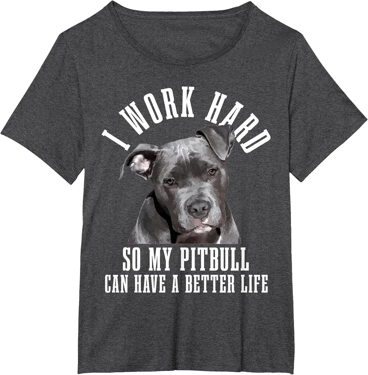 Pitbull Mama Dog Dad Funny Pitbull T-Shirt - Dark Heather Grey