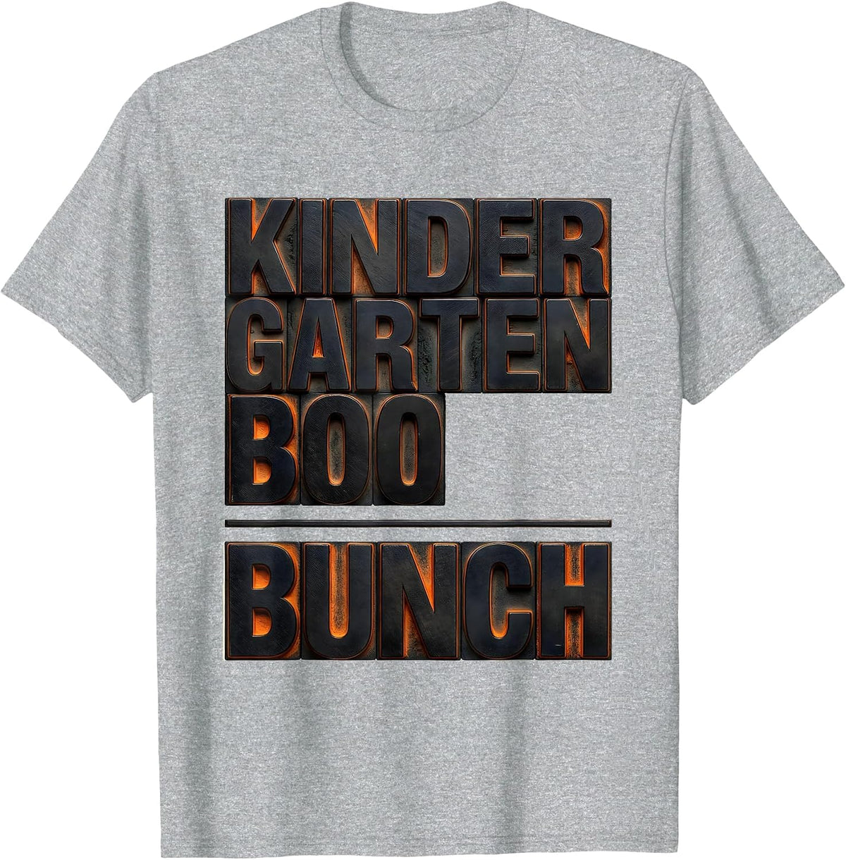 Men's Kindergarten Boo Bunch Playful Halloween Teacher Student T-Shirt - Heather Grey