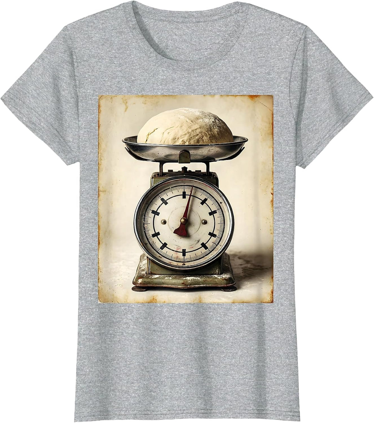 In My Sourdough Era Vintage Kitchen Scale Tee T-Shirt - Heather Grey