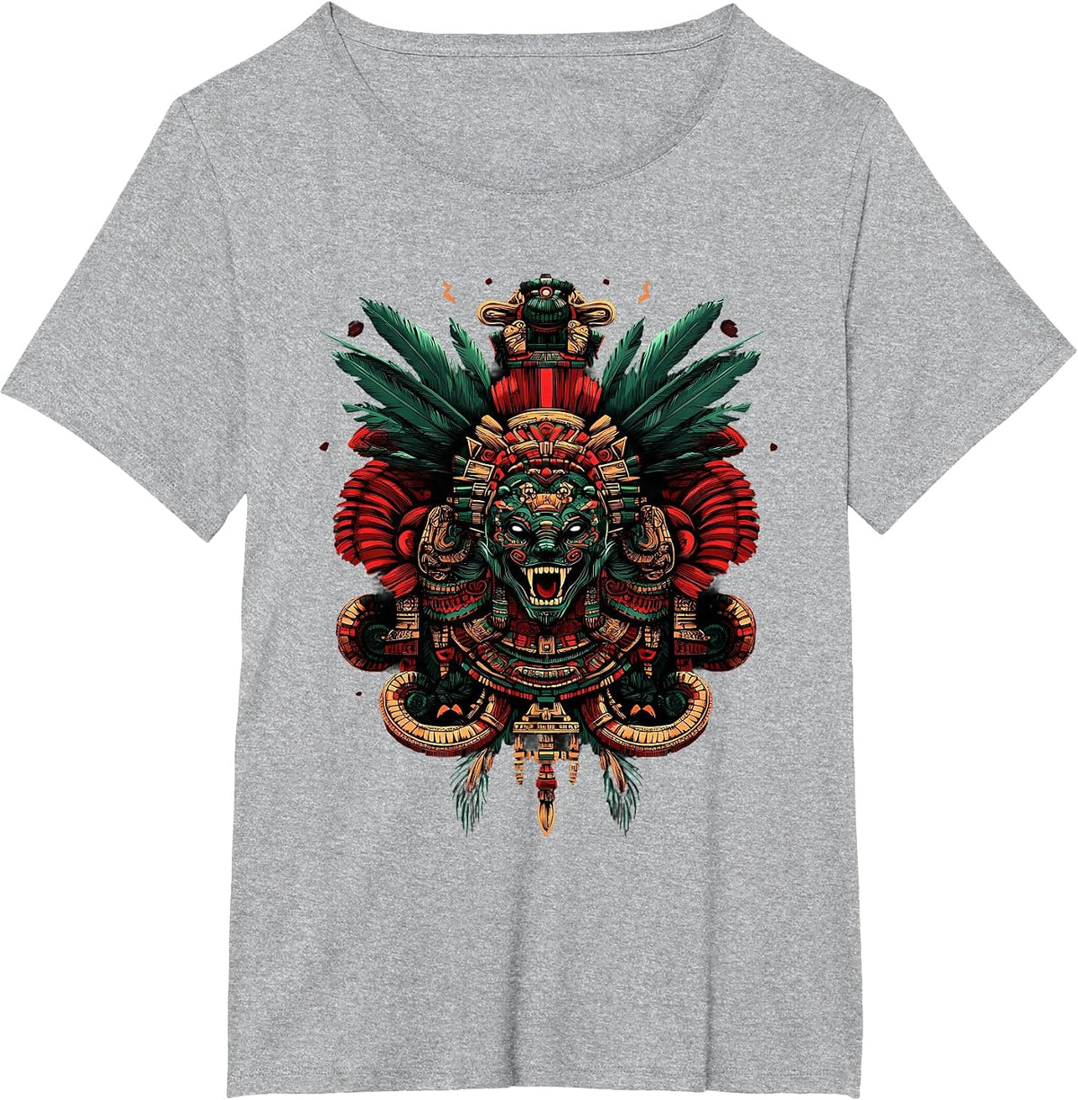 Aztec Toltec Inca Mexican Mythology Native Mexican Pride T-Shirt - Heather Grey