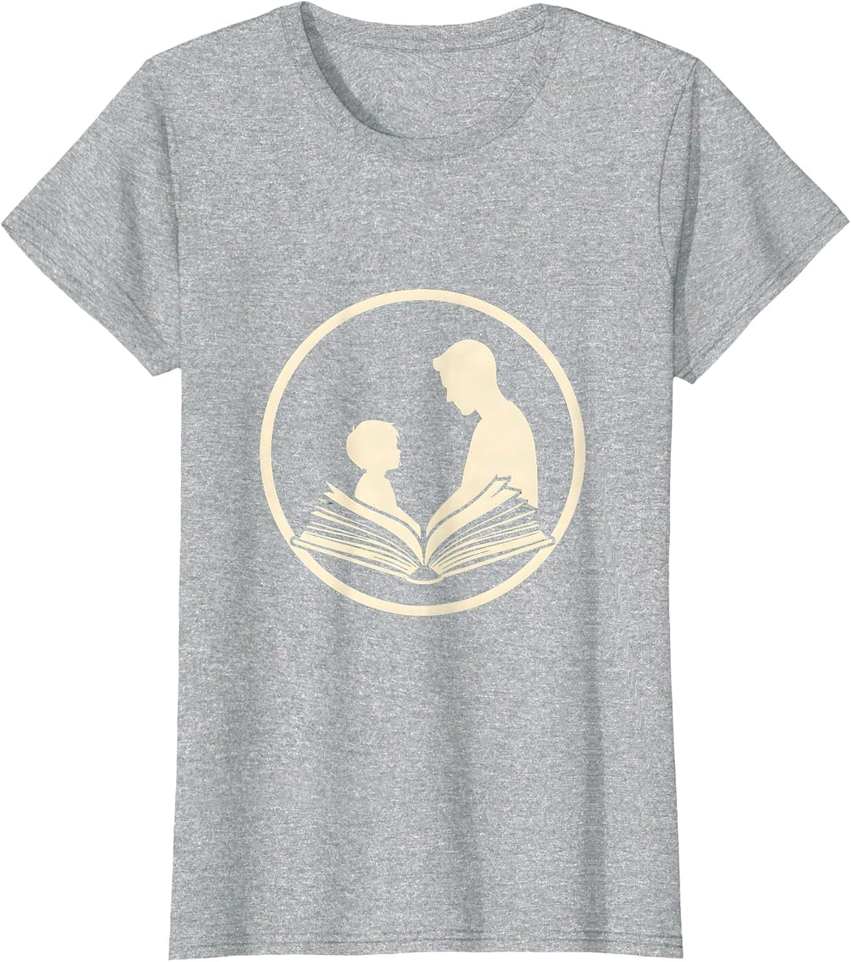 Paraprofessional Reading Together Graphic Design T-Shirt - Heather Grey