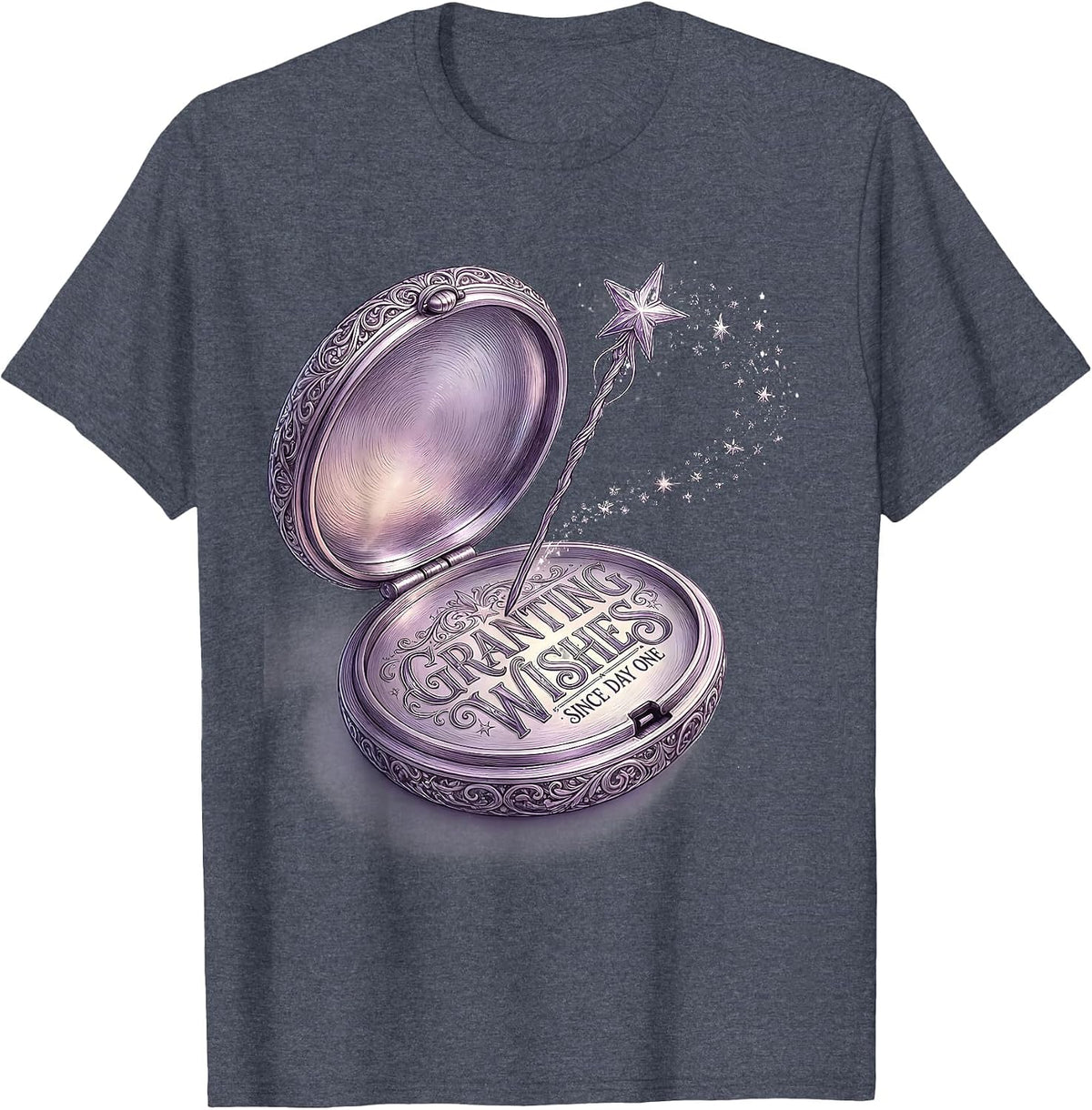 Men's Granting Wishes Since Day One Whimsical Fairy Godmother T-Shirt - Heather Blue