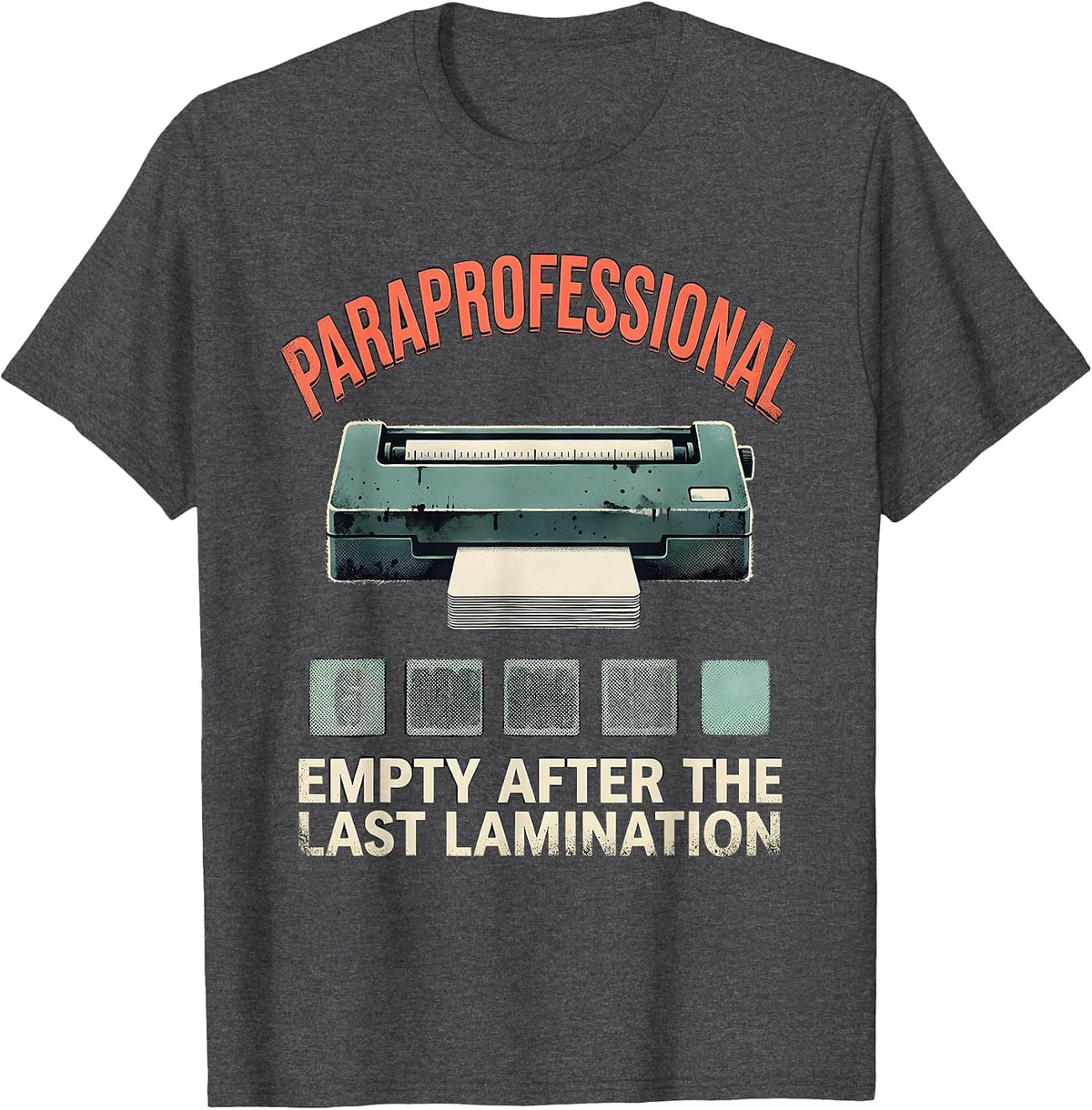 PARAPROFESSIONAL Empty After The Last Lamination T-Shirt - Dark Heather Grey