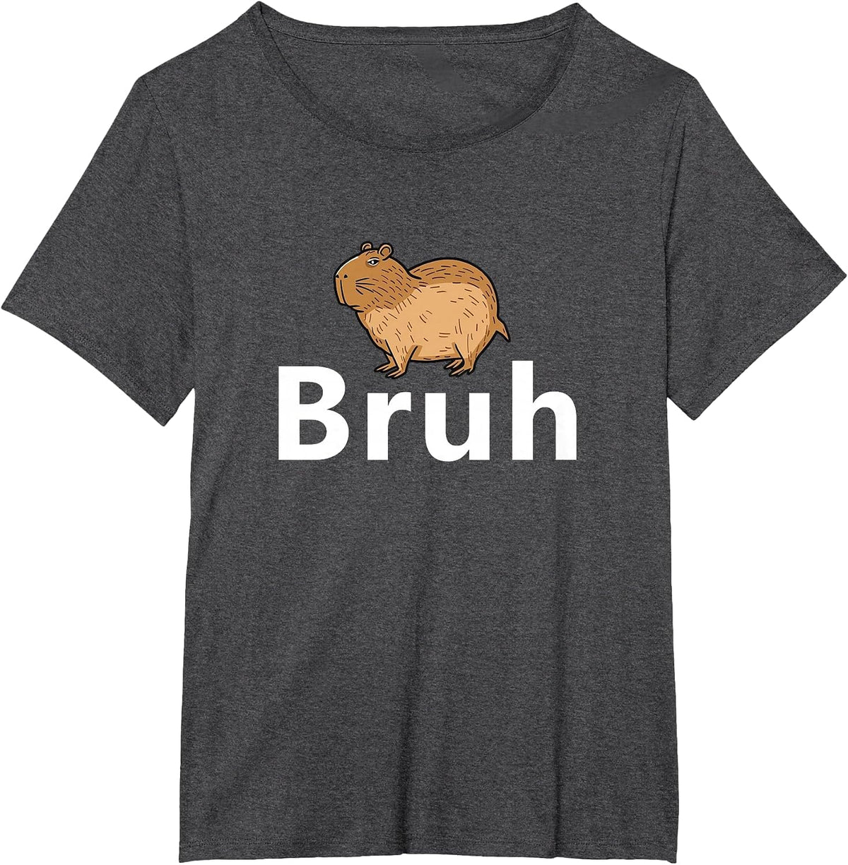 Capybara Bruh T-Shirt - Dark Heather Grey