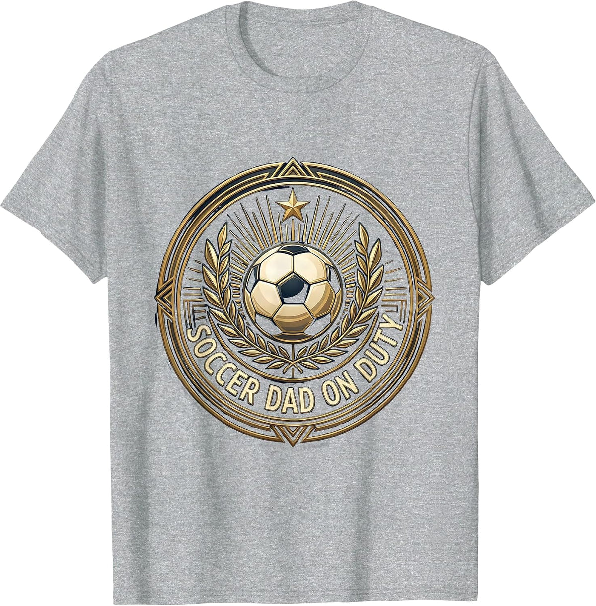 Men's Soccer Dad On Duty Graphic Design T-Shirt - Heather Grey