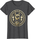 Women's Vintage Rock Devil Horns Hand Gesture Graphic T-Shirt - Dark Heather Grey
