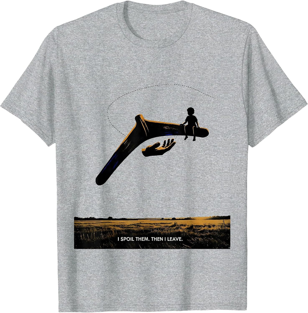 Men's I Spoil Them Then I Leave Funny Uncle Humor Godfather T-Shirt - Heather Grey