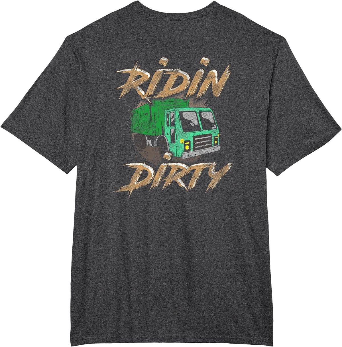Sanitation Worker Trash Skull Garbage Truck Driver Shirt T-Shirt - Dark Heather Grey
