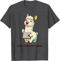 Men's Head Caroling Llama Cute Kawaii Christmas Llama Lover Gift T-Shirt - Dark Heather Grey