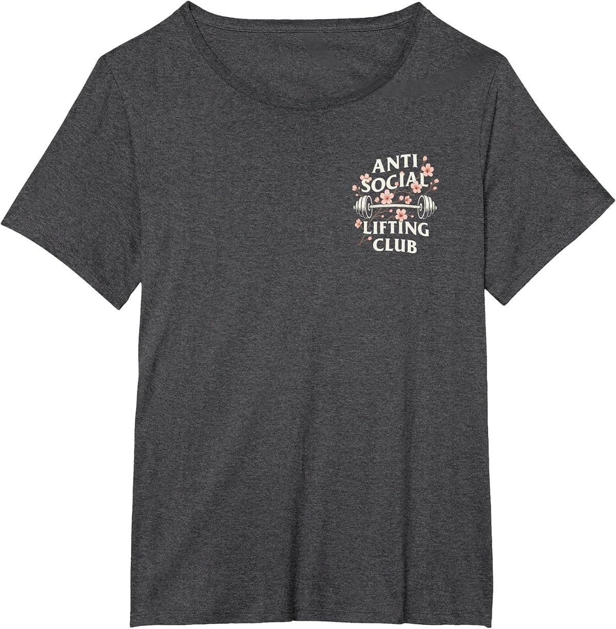 Cherry Blossom Gym Powerlifting Sakura Strength Apparel T-Shirt - Dark Heather Grey