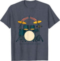 I Play Drums To Praise The Lord Christian Drummer Worship T-Shirt - Heather Blue