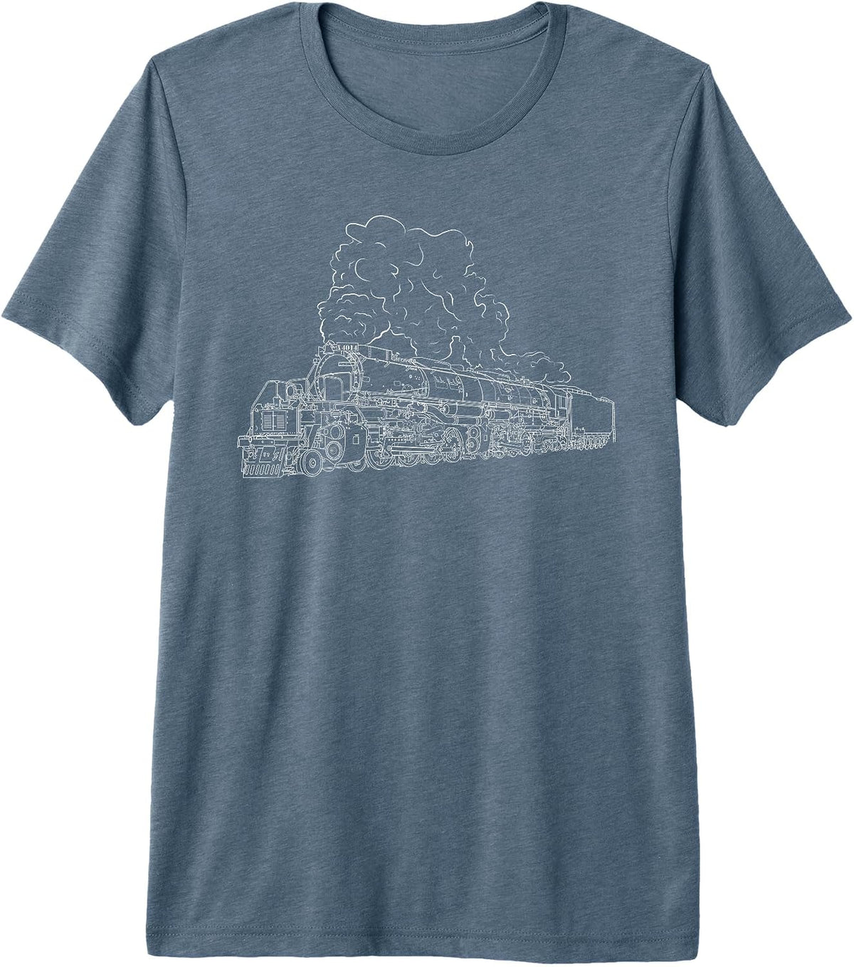 Big Boy X 4014 Steam Locomotive Utah Vintage Premium Tri-Blend T-Shirt - Slate Grey