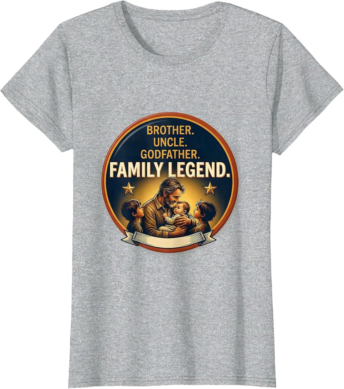 Women's Brother Uncle Godfather Family Legend Cool Uncle T-Shirt - Heather Grey