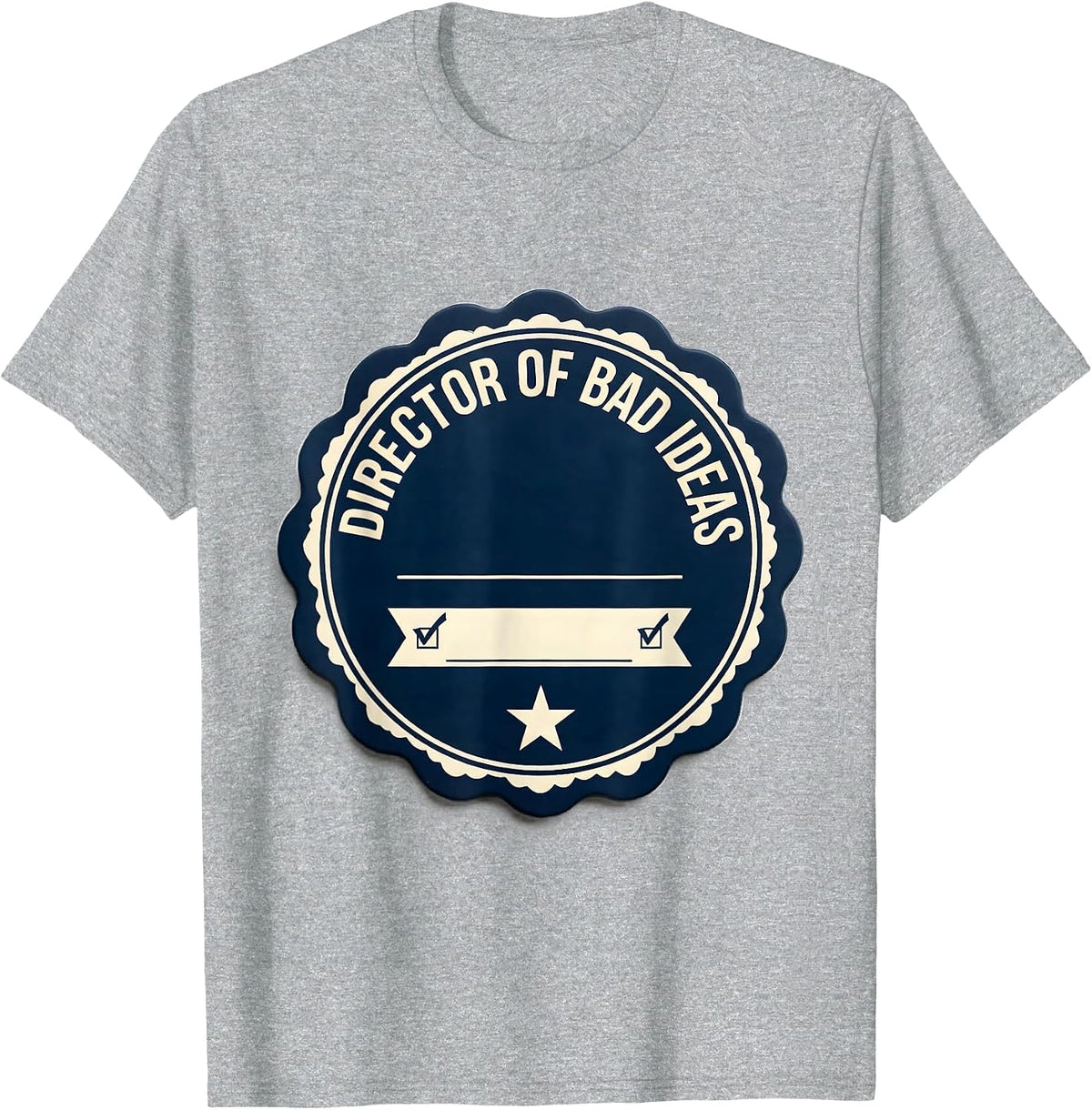 Men's Director Of Bad Ideas Funny Best Friend Matching Squad Humor T-Shirt - Heather Grey