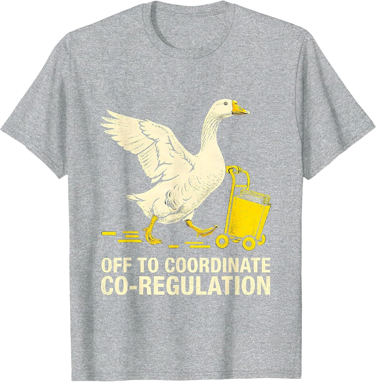 Men's Off to Coordinate Co-Regulation Funny Mental Health T-Shirt - Heather Grey