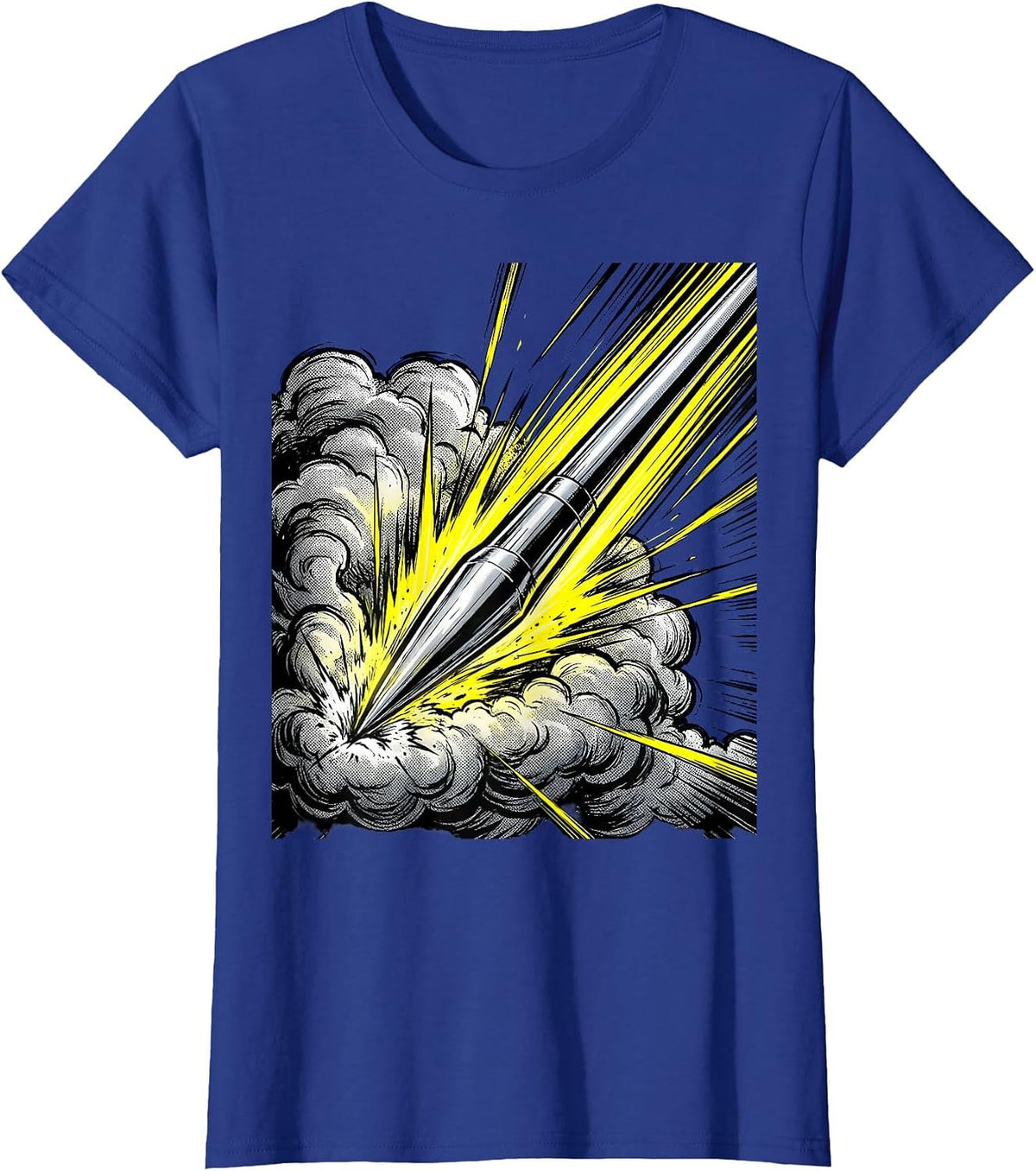 Women's Javelin Through Storm Clouds Sports Graphic T-Shirt - Royal Blue