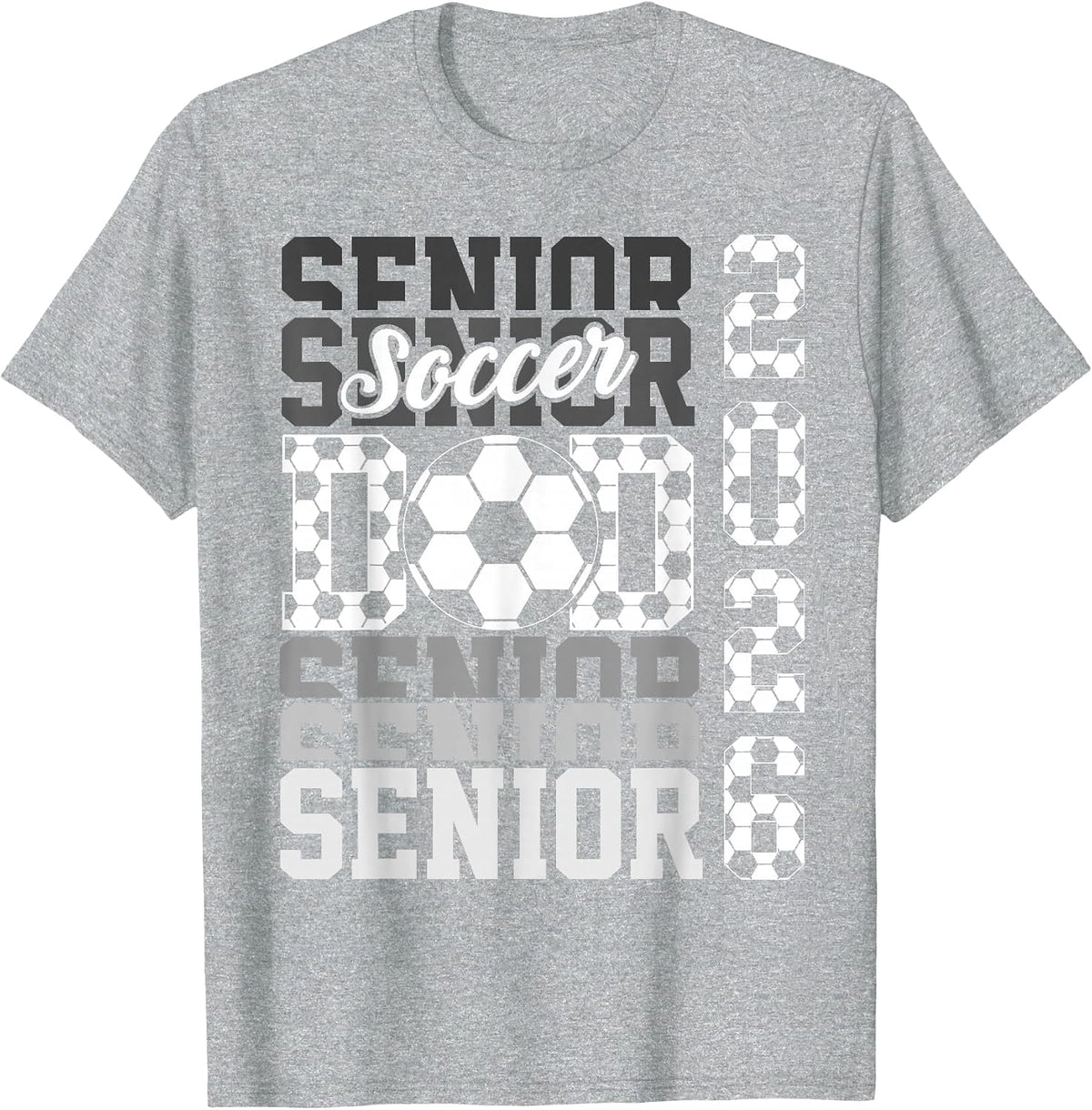 2026 Soccer Senior Dad Graduation Matching Family T-Shirt - Heather Grey