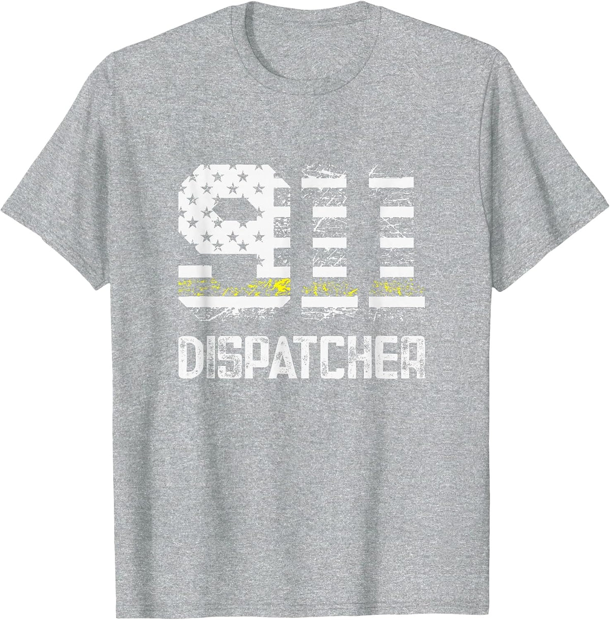 Fire Police Dispatcher 911 Emergency Services T-Shirt - Heather Grey