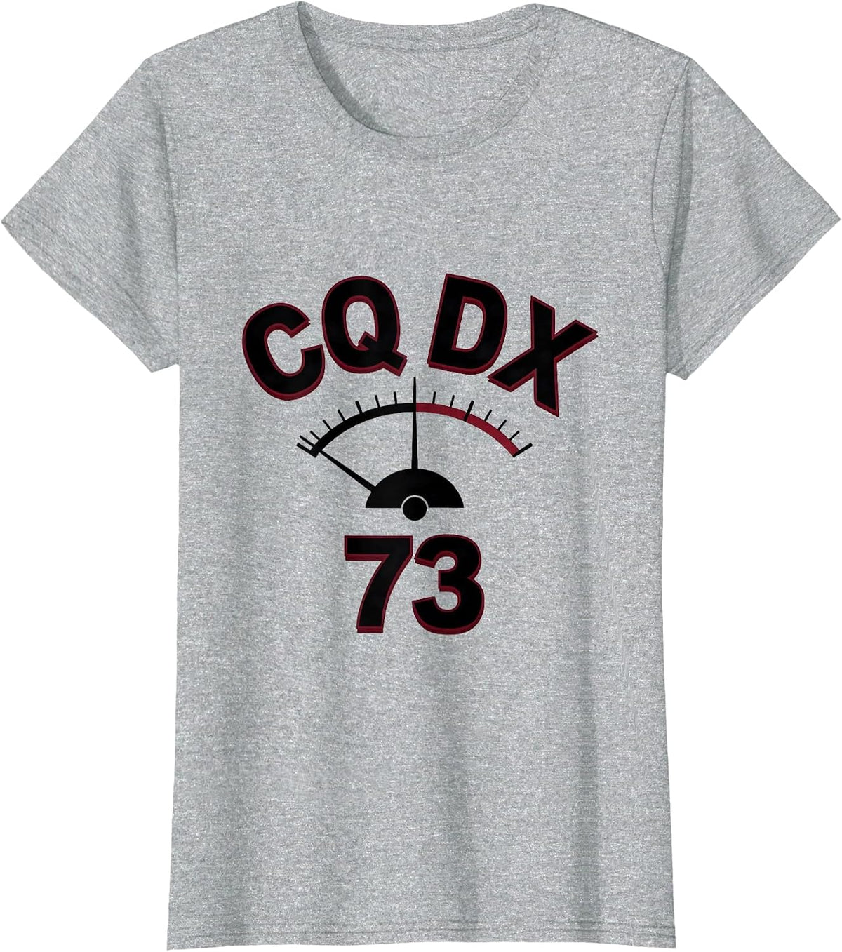 CQ DX · 73 Ham Radio Operator Hobbyist Humor Gift T-Shirt - Heather Grey