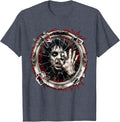 Rocker Backstage Mirror Makeup Band Graphic T-Shirt - Heather Blue
