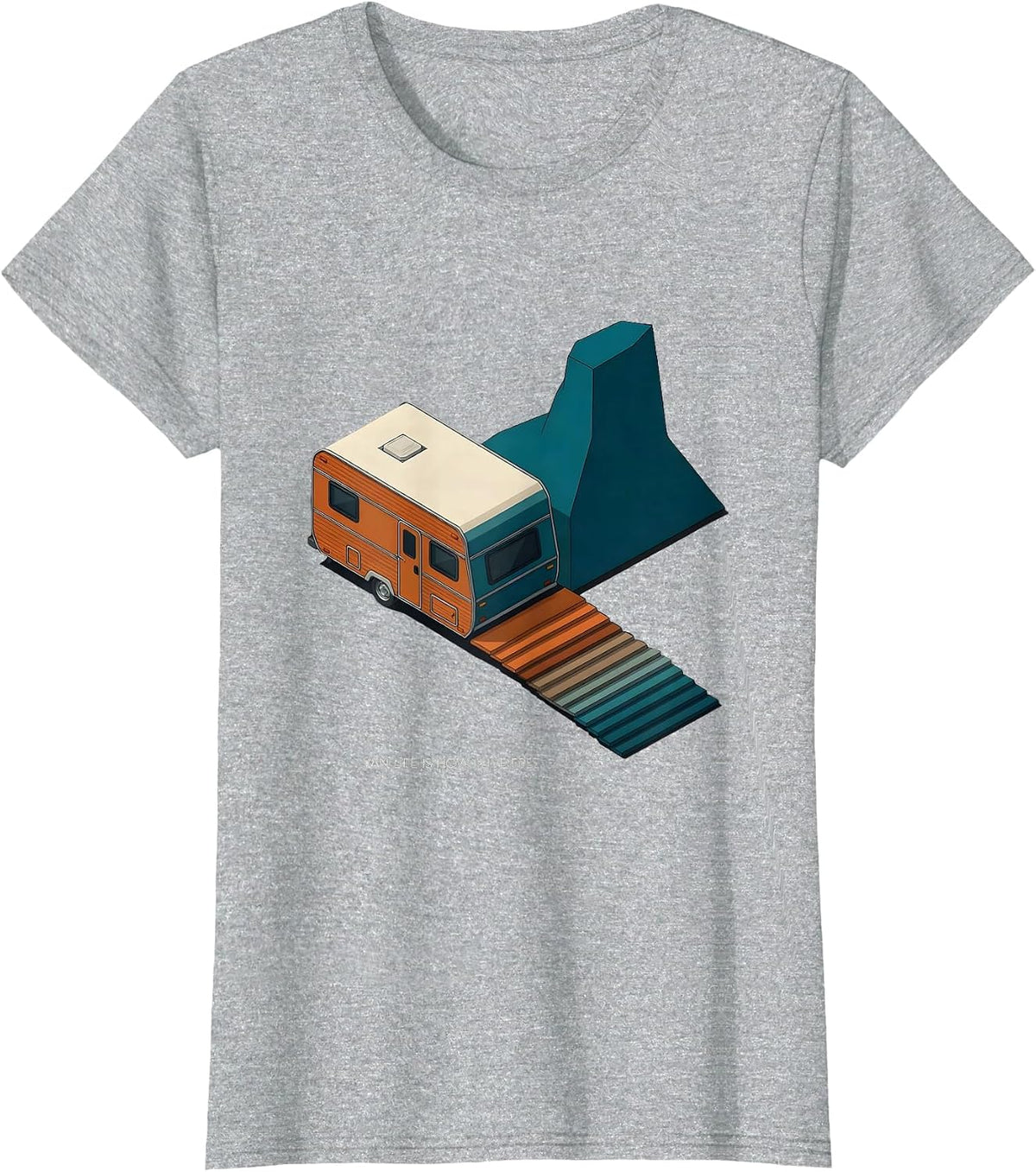 Women's Van Life Is How I Live Free Retro Van Dwellers Road Trip T-Shirt - Heather Grey