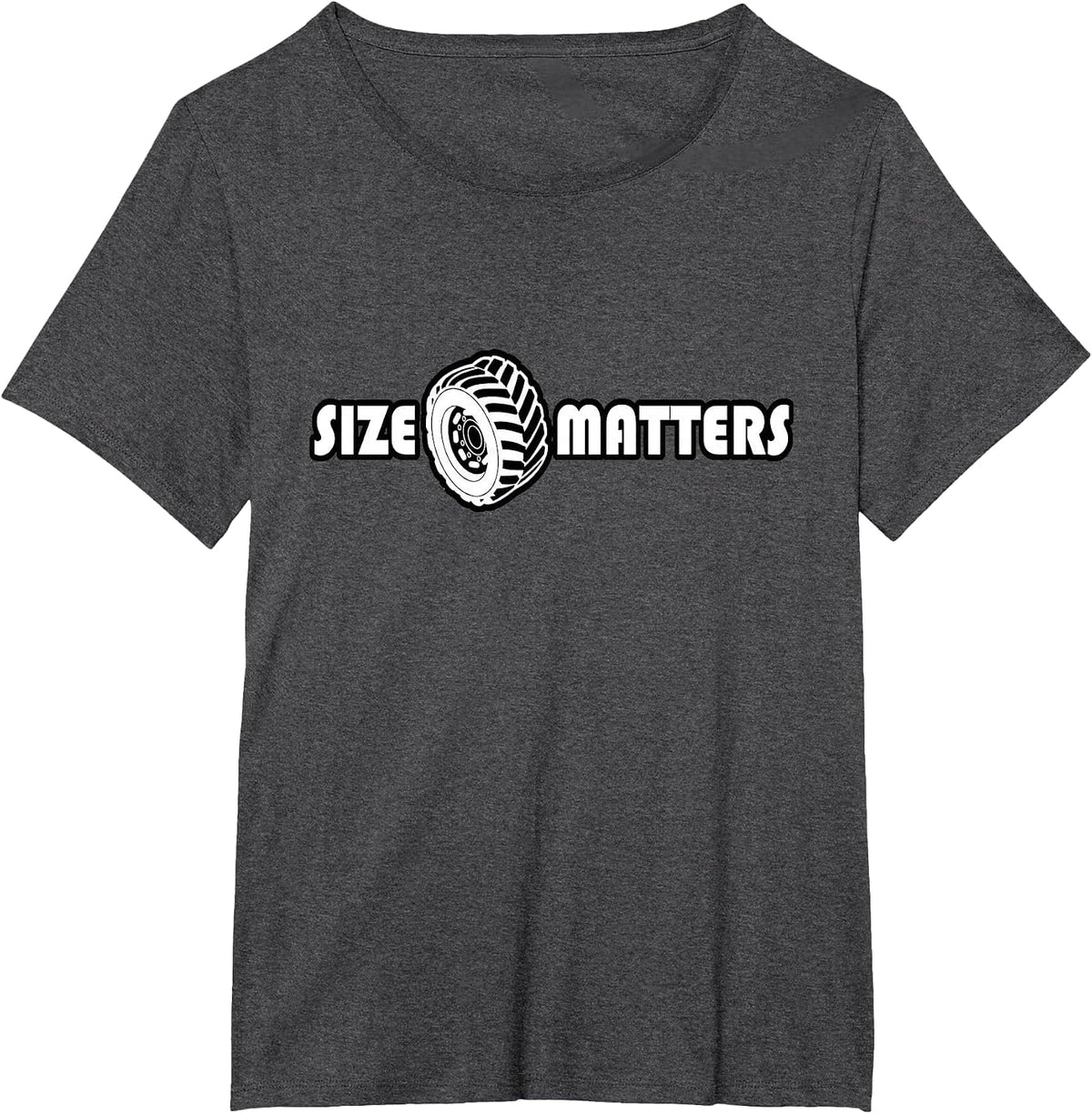 Size Matters Shirt Tire Car Guy Shirt Off Road T-Shirt - Dark Heather Grey