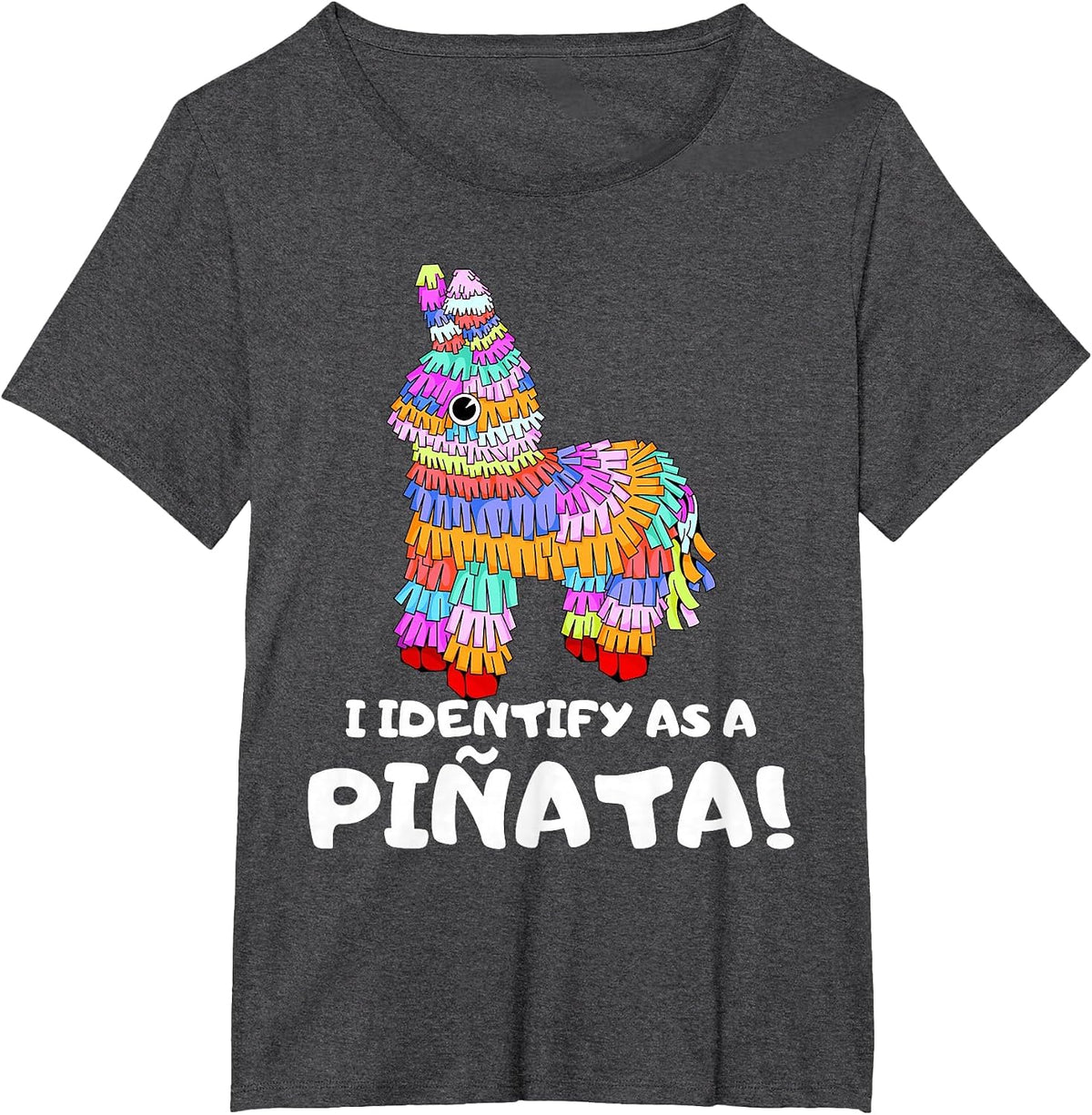 I Identify as a Pinata Cinco De Mayo Costume Fiesta Party T-Shirt - Dark Heather Grey