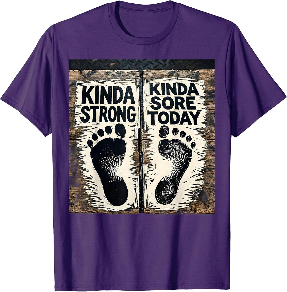 Men's Kinda Strong Kinda Sore Today Funny Gym Workout T-Shirt - Purple