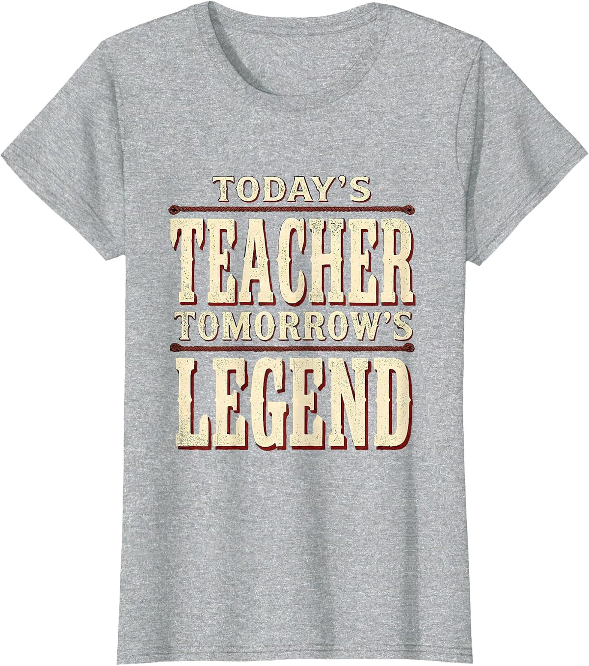 Today's Teacher Tomorrow's Legend Substitute Design T-Shirt - Heather Grey
