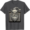 Men's Yule Thrash Heavy Metal Santa Parody Rock Christmas T-Shirt - Dark Heather Grey