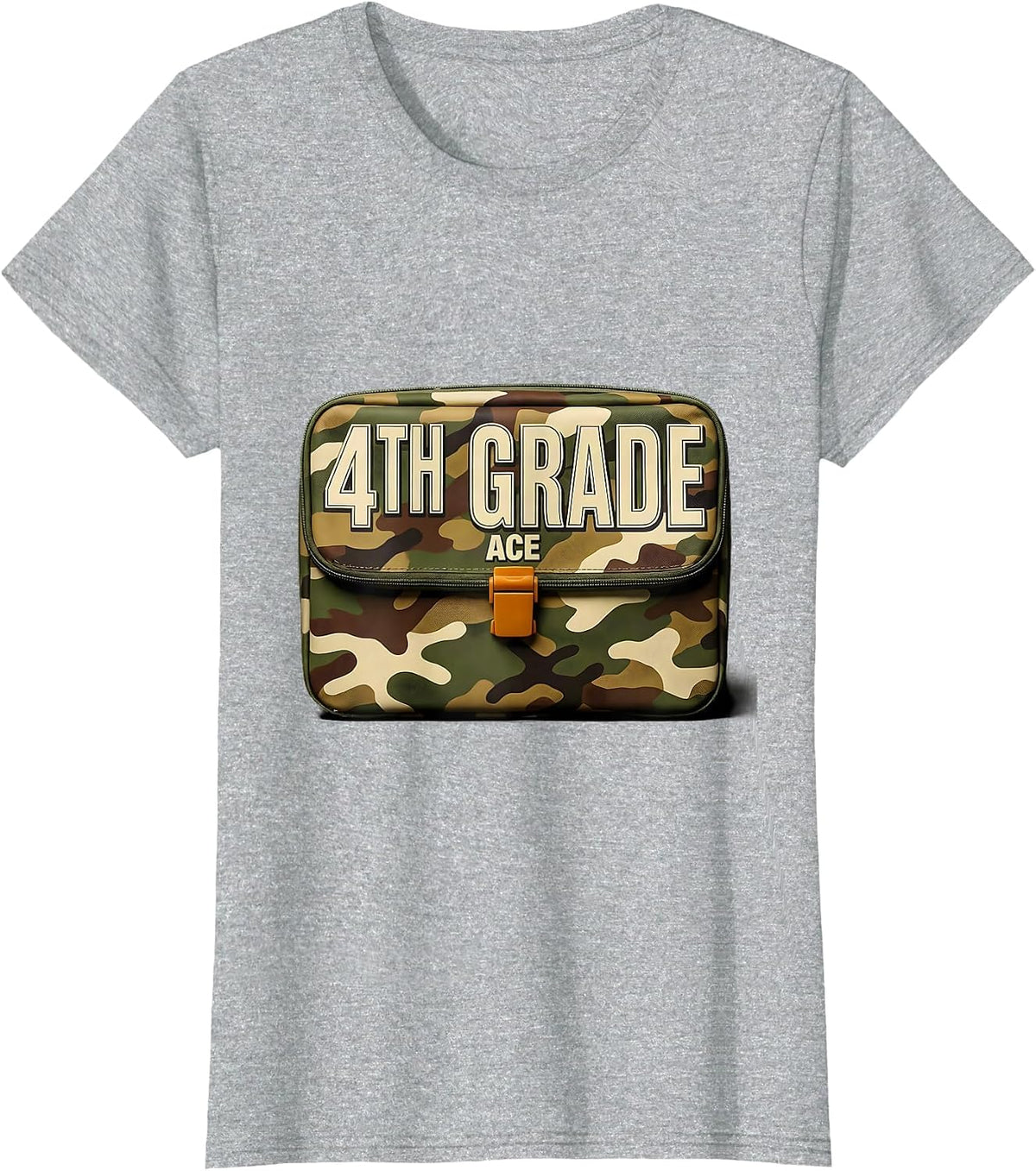 4th Grade Ace Camo Fourth Grade Teacher Back To School Boys T-Shirt - Heather Grey