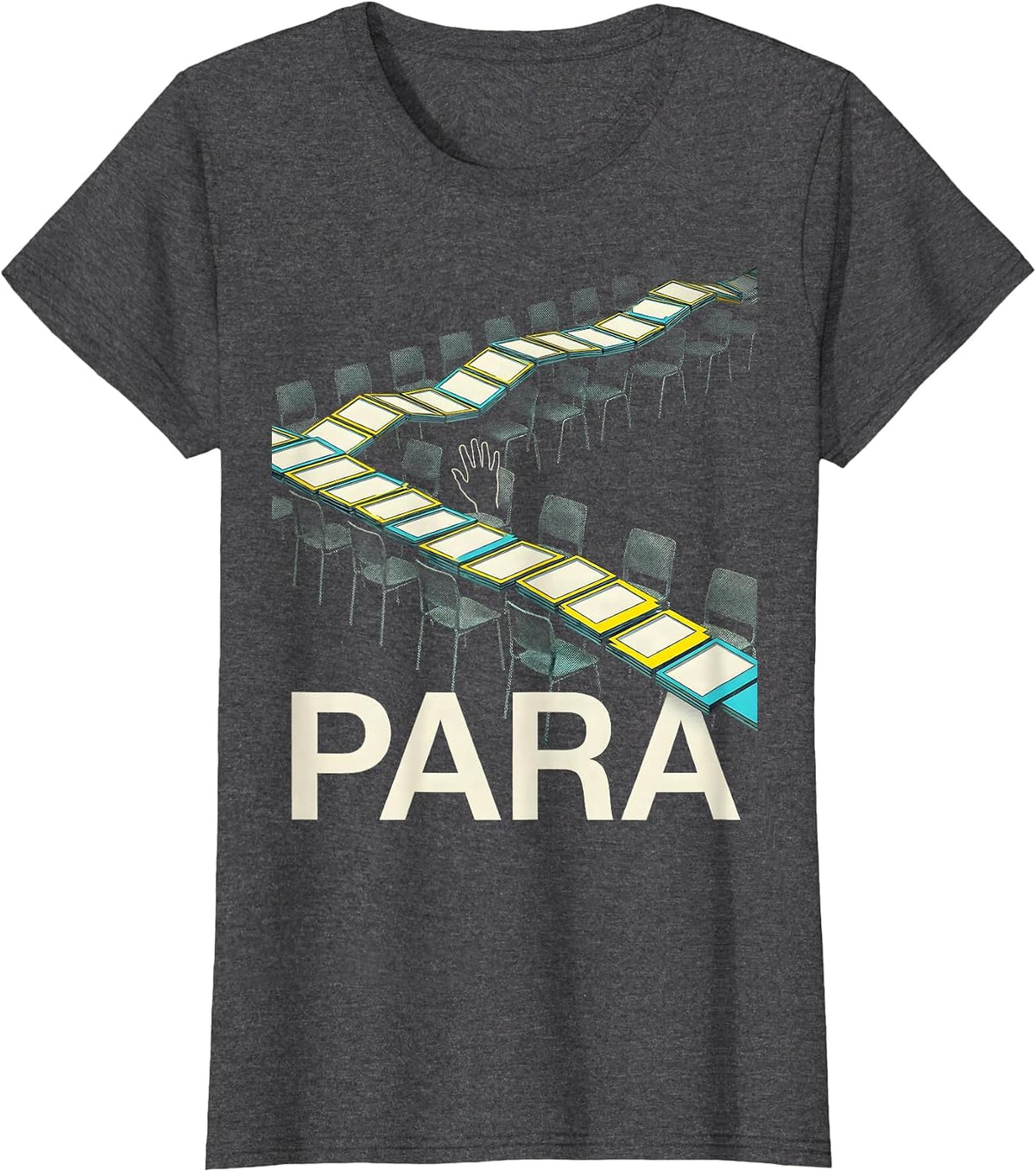 Women's Para Heartfelt Humor School Paraprofessional Paraeducator T-Shirt - Dark Heather Grey