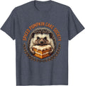 Spiced Pumpkin Cake Society Vintage Hedgehog Cozy Fall T-Shirt - Heather Blue