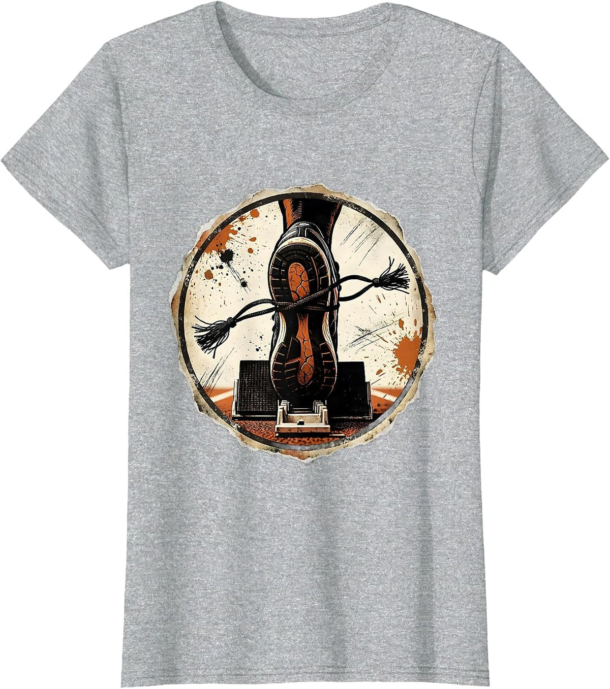 We Almost Always Almost Win Sprinter Snapped Lace T-Shirt - Heather Grey