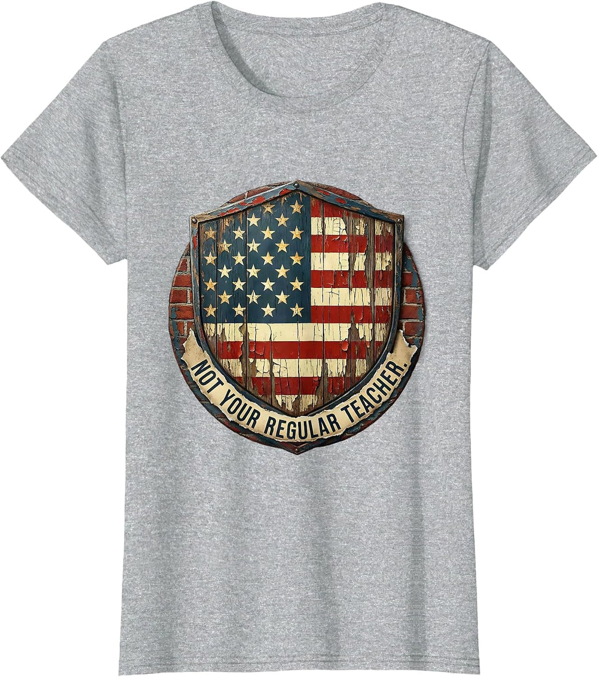 Not Your Regular Teacher Substitute Design T-Shirt - Heather Grey