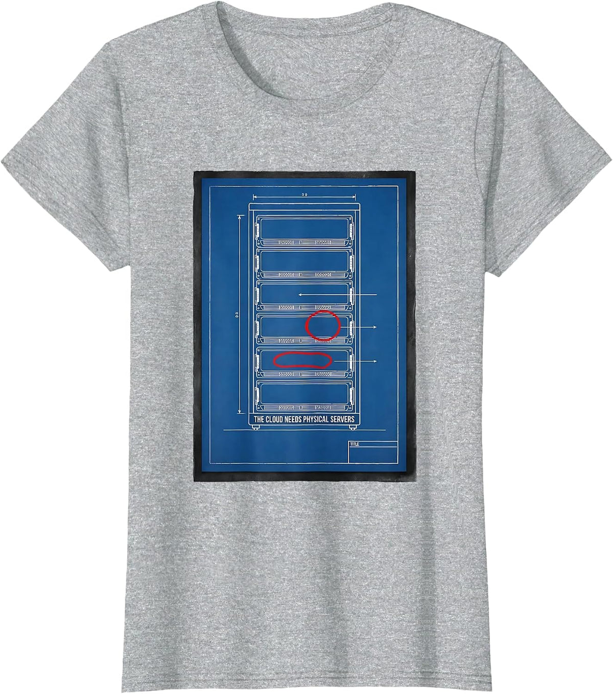 Women's The Cloud Needs Physical Servers Tech Humor IT Cloud T-Shirt - Heather Grey