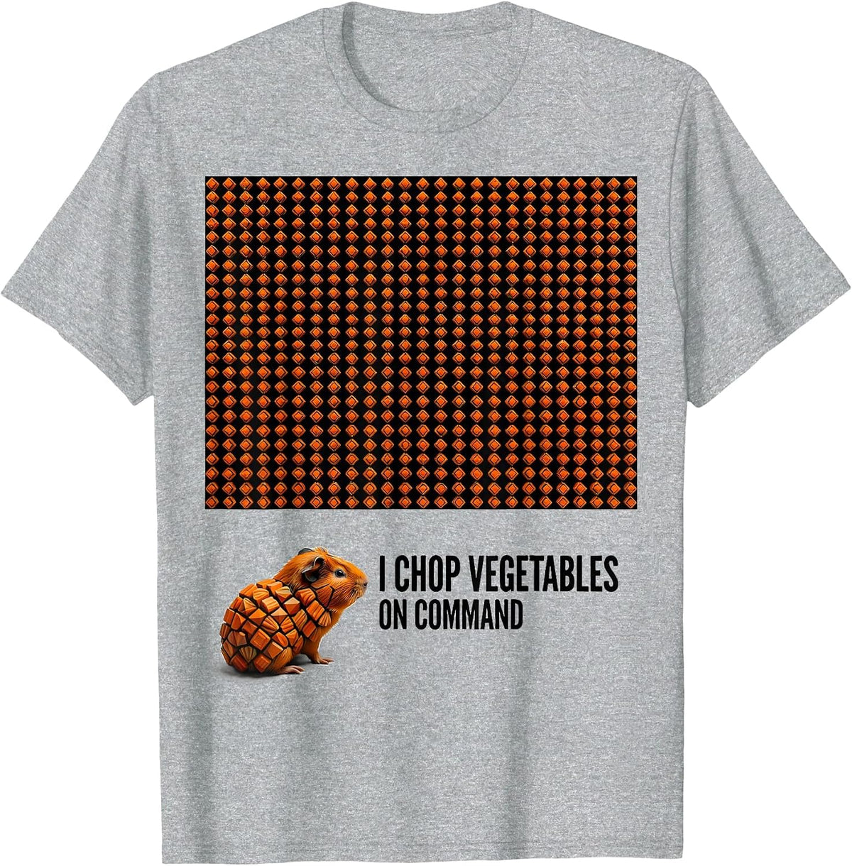 Men's I Chop Vegetables On Command Funny Guinea Pig Lover Pet T-Shirt - Heather Grey