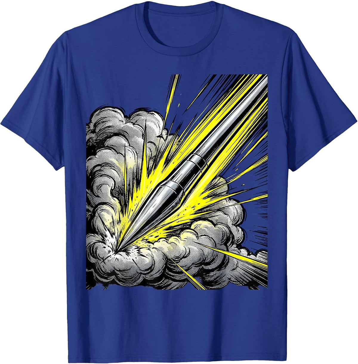 Men's Javelin Through Storm Clouds Sports Graphic T-Shirt - Royal Blue
