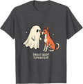 Men's Snoot Boop Supervisor Funny Ghost Dog Halloween Dog Mom T-Shirt - Dark Heather Grey