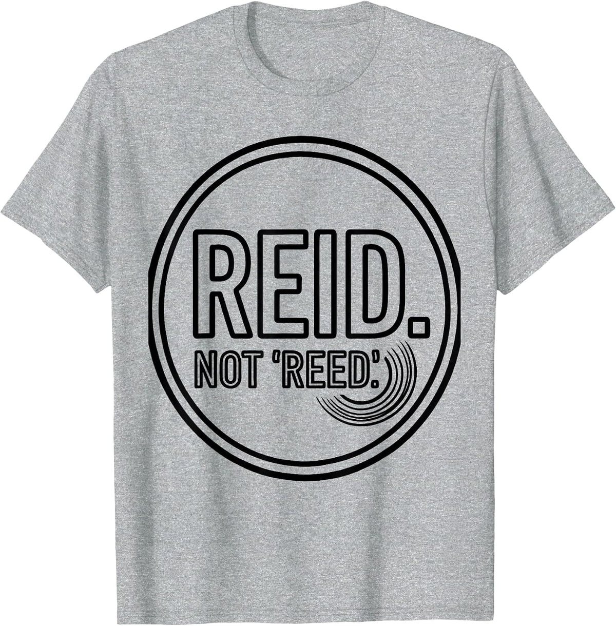 Men's REID Not Reed Bold Name Typography Van Life Travel Gift T-Shirt - Heather Grey