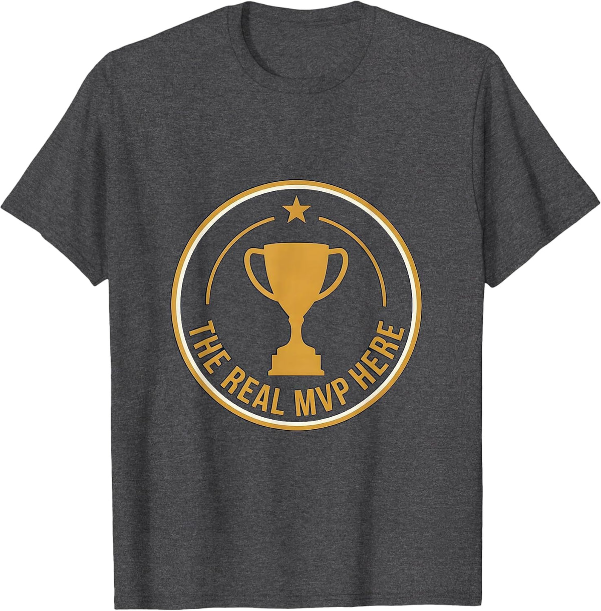 The Real MVP Here Paraprofessional Design T-Shirt - Dark Heather Grey