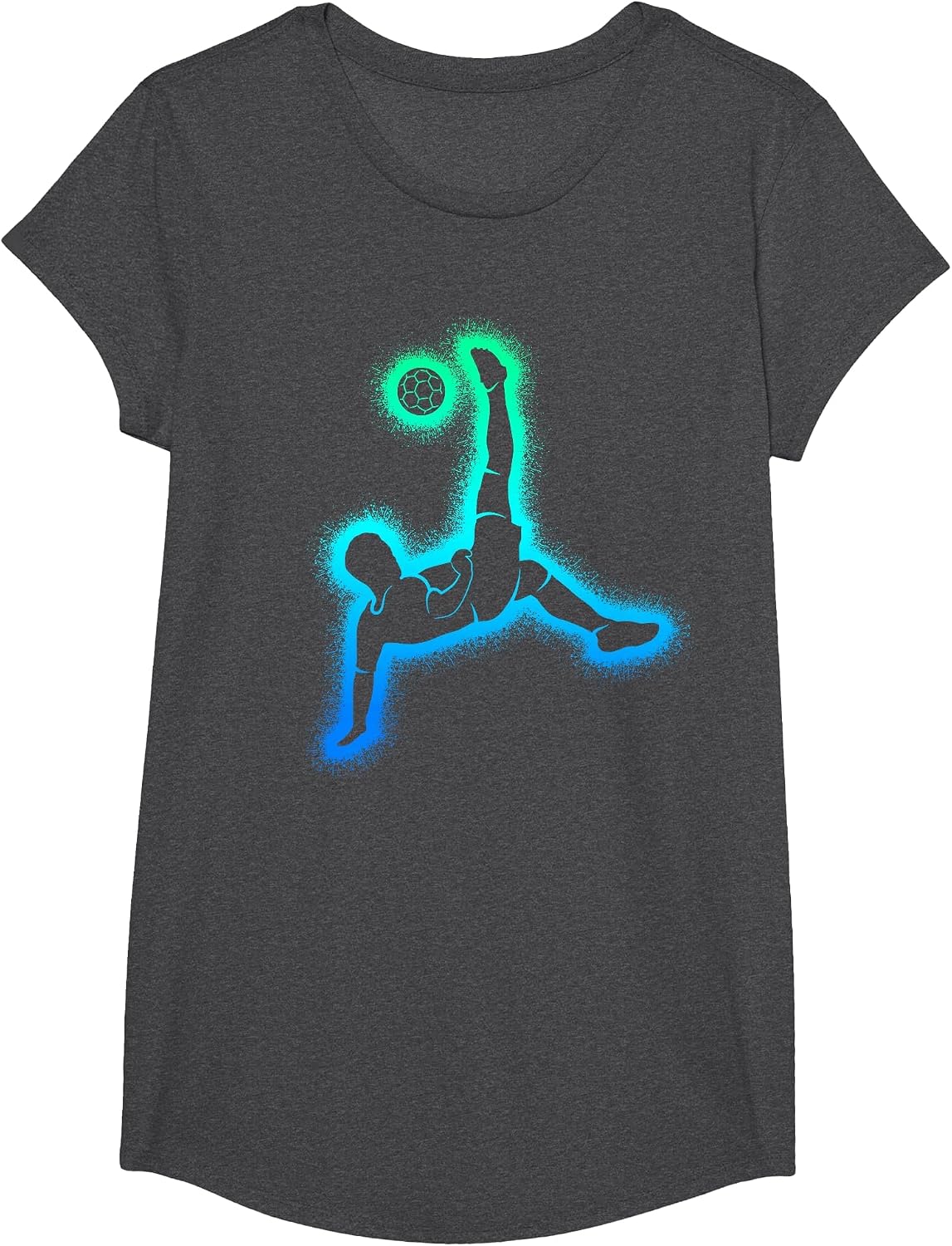 Soccer Player Game Kids Boys Men Soccer T-Shirt - Girls Dark Heather Grey