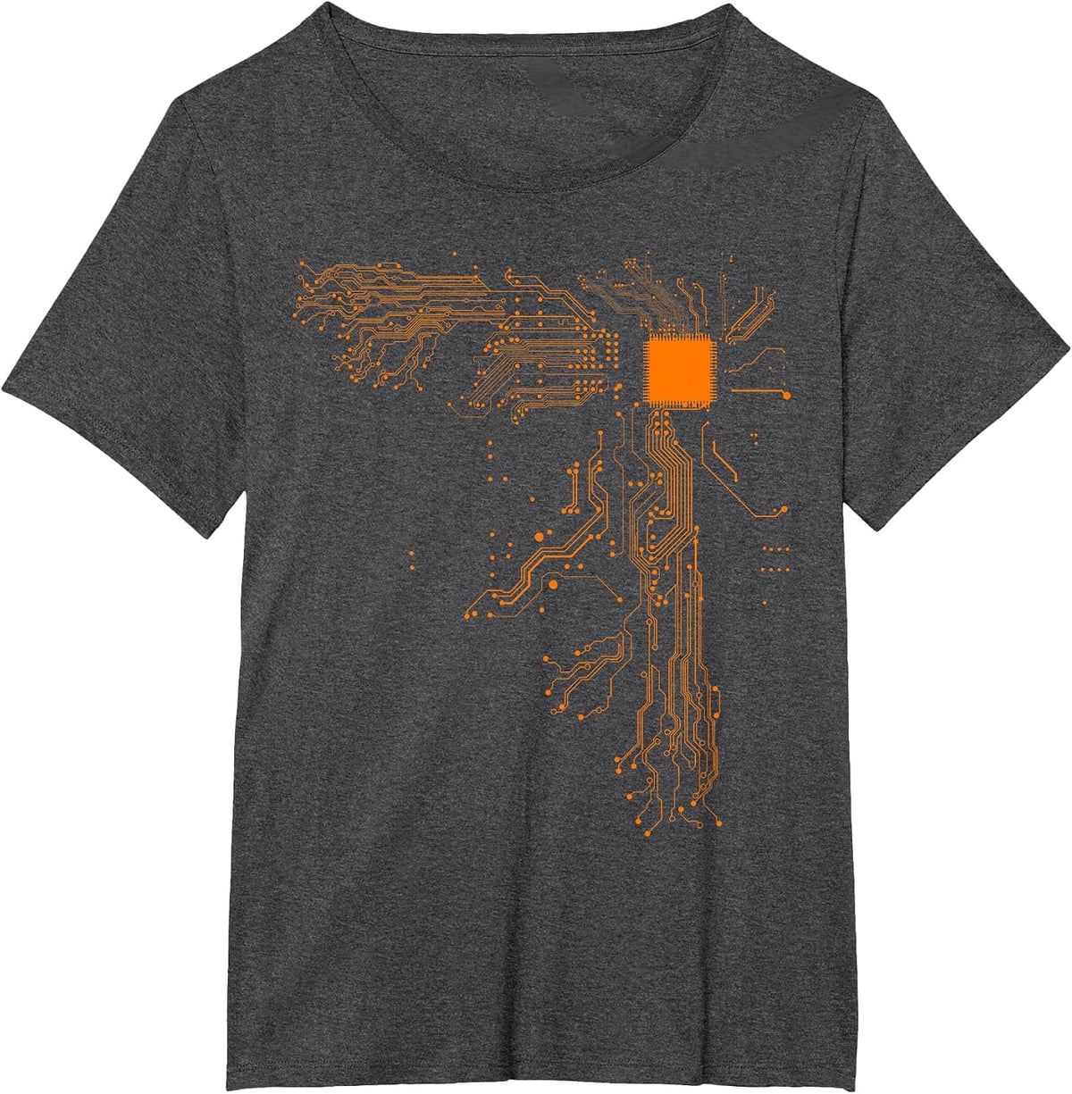 Heart of the Tech Nerd Computer Core Processor T-Shirt T-Shirt - Dark Heather Grey