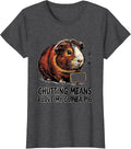 Women's Chutting Means I Love My Guinea Pig Funny Cavy Lover Humor T-Shirt - Dark Heather Grey