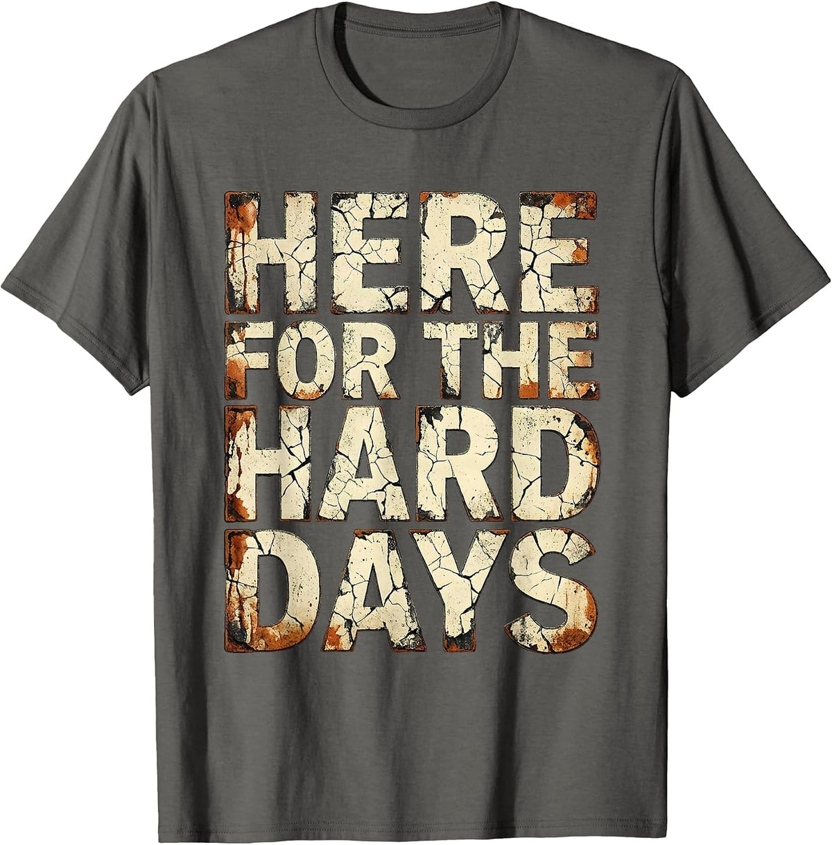 Here for the Hard Days School Counselor Design T-Shirt - Asphalt Grey