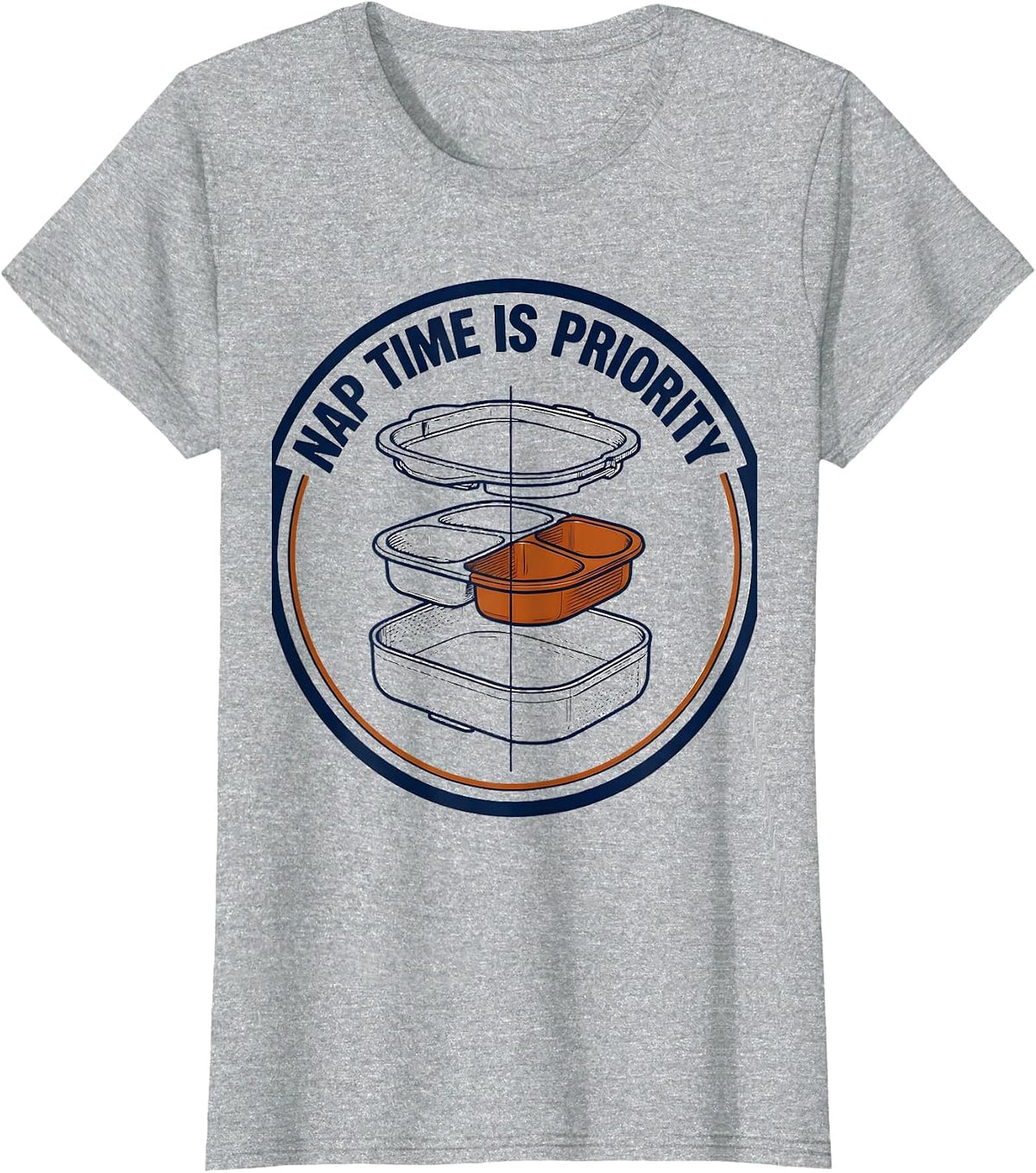 Nap Time Is Priority Funny Daycare Teacher Childcare T-Shirt - Heather Grey