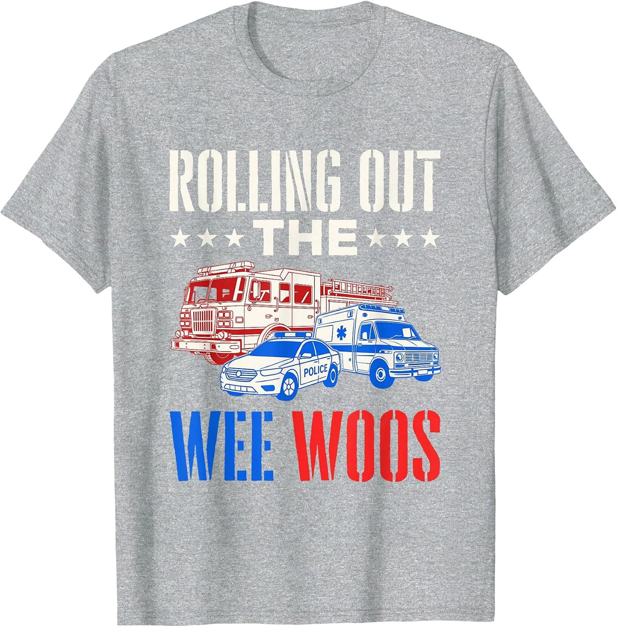 Rolling Out the Wee Woos 911 Dispatcher T-Shirt - Heather Grey