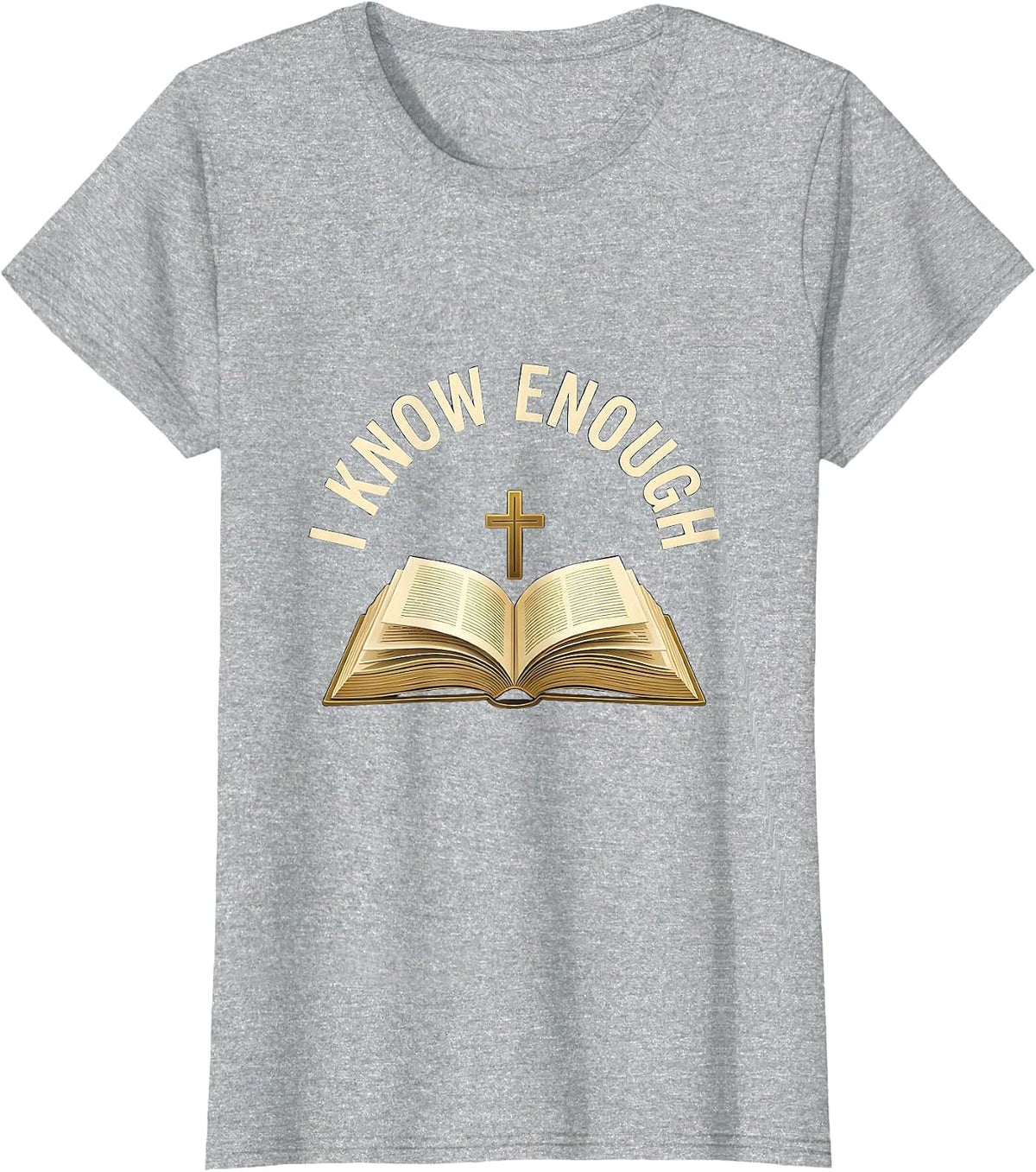 I Know Enough Substitute Teacher Design T-Shirt - Heather Grey